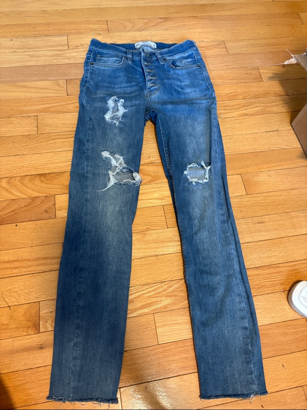 Free people distressed jeans size 28